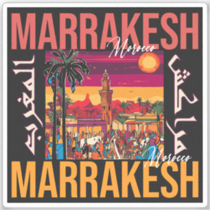 Marrakech Marokko souk Toerisme Reizen Souvenir Sticker