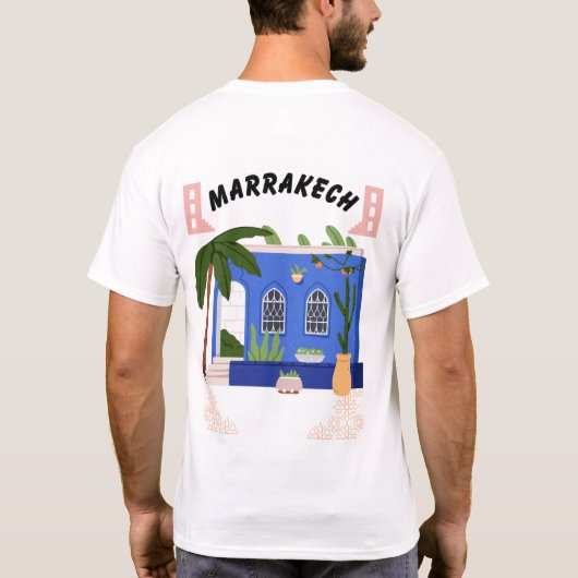 Marrakech, Marokko T-shirt (Achterkant)