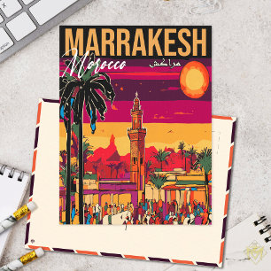 Marrakech Marokko Toerisme Reizen Souvenir Briefkaart