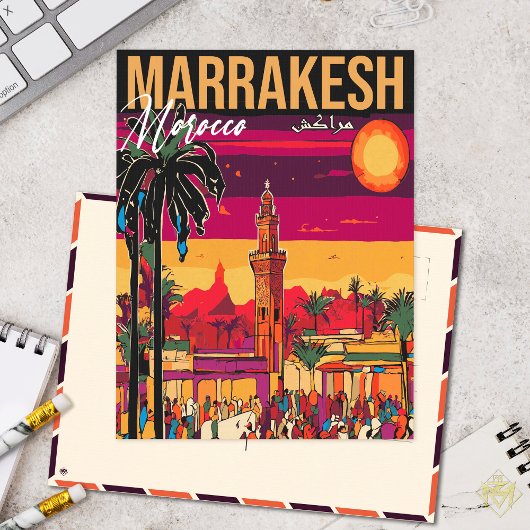 Marrakech Marokko Toerisme Reizen Souvenir Briefkaart