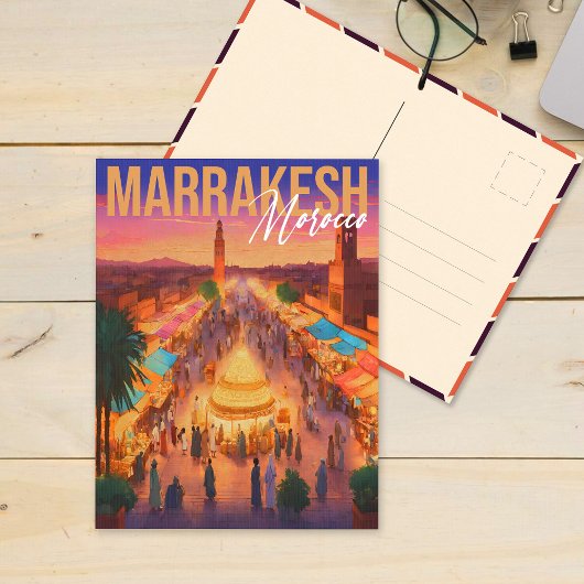 Marrakech Marokko Toerisme Reizen Souvenir Briefkaart