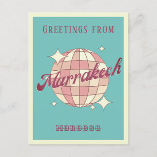 Marrakech Marokko vakantie retro Briefkaart
