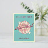 Marrakech Marokko vakantie retro Briefkaart (Staand voorkant)