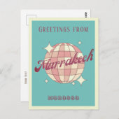 Marrakech Marokko vakantie retro Briefkaart (Voorkant / Achterkant)