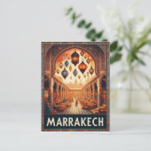 Marrakech Marokko Vintage Markt Reizen Briefkaart (Staand voorkant)