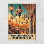 Marrakech Marokko Vintage Markt Reizen Briefkaart (Voorkant)