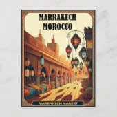 Marrakech Marokko Vintage Markt Reizen Briefkaart (Voorkant)