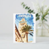 Marrakech Marokko Vintage Reizen Briefkaart (Staand voorkant)