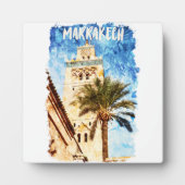 Marrakech Marokko Vintage Reizen Fotoplaat (Voorkant)