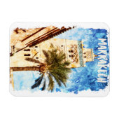 Marrakech Marokko Vintage Reizen Magneet (Horizontaal)