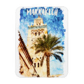 Marrakech Marokko Vintage Reizen Magneet (Verticaal)