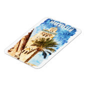 Marrakech Marokko Vintage Reizen Magneet (Linkerzijde)