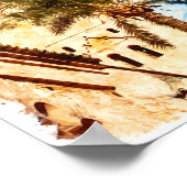 Marrakech Marokko Vintage Reizen Poster (Hoek)