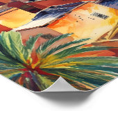 Marrakech Marokko Waterverf schilderij Reizen Poster (Hoek)