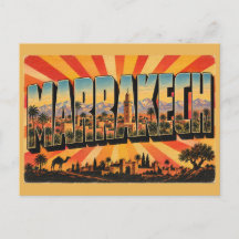 Marrakech Medina Minaret Atlas Vintage Reis Kunst