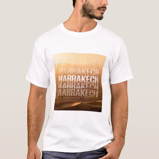 Marrakech Morocco Sahara – Desert Travel Aesthetic T-shirt (Voorkant)