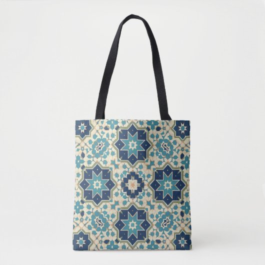 Marrakech Mozaïek – Marokkaanse Tegel Tote Bag (Voorkant)