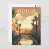 Marrakech - Poster - Afbeelding Briefkaart (Voorkant / Achterkant)
