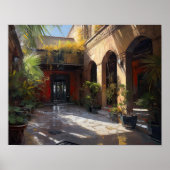 Marrakech Riad Marokko Art Print Poster (Voorkant)