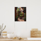 Marrakech Riad Marokko Art Print Poster (Keuken)