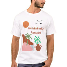 Marrakech riep ik antwoordde Boho Desert T-Shirt