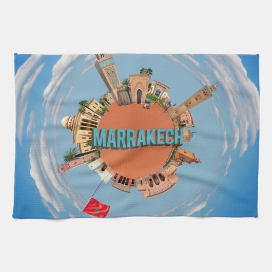 marrakech - stad kleine kleine planeet marokko arc theedoek (Horizontaal)