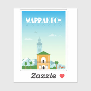 Marrakech-stad Marokko Landmark Sticker