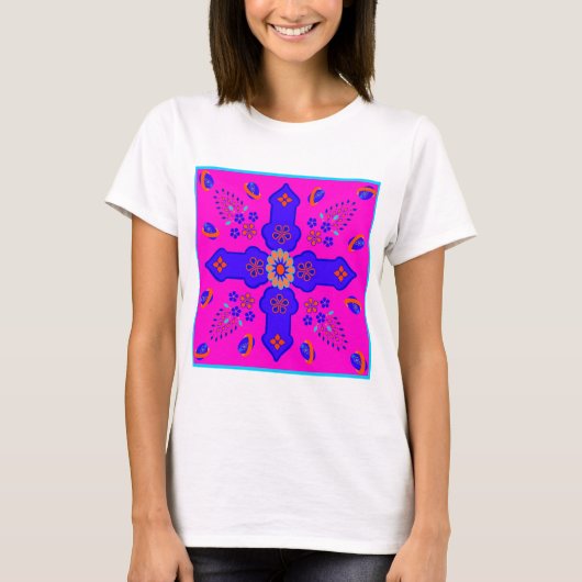 Marrakesh Arabesque inspireerde linteieren helder T-shirt (Voorkant)