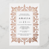 Marrakesh | Elegant Vrijgezellenfeest Folie Uitnodiging (Voorkant)