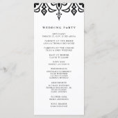 Marrakesh huwelijksprogramma | Black Programmakaart (Achterkant)