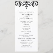 Marrakesh huwelijksprogramma | Black Programmakaart (Voorkant)