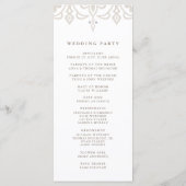 Marrakesh huwelijksprogramma | Linen Greige Programmakaart (Achterkant)