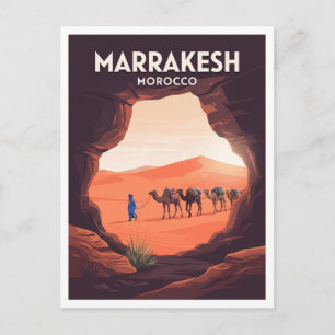 Marrakesh — Karavaan door de duinpoort Briefkaart