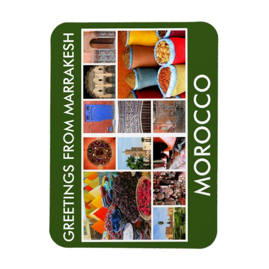 marrakesh marocco groetings magneet (Verticaal)