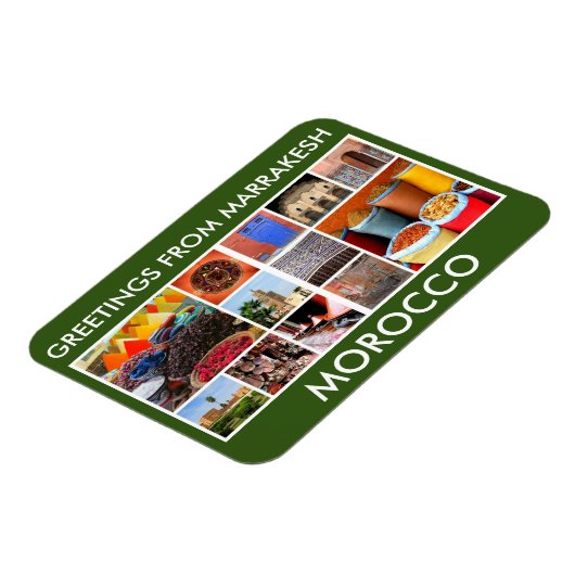 marrakesh marocco groetings magneet (Linkerzijde)