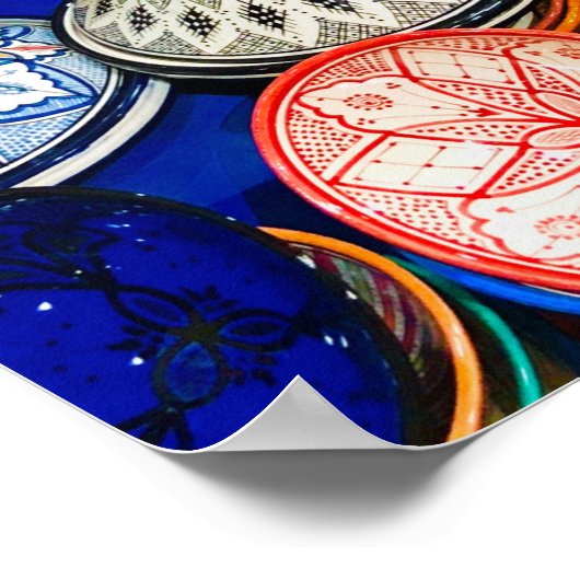 Marrakesh, Marokkaanse aardewerk Poster (Hoek)