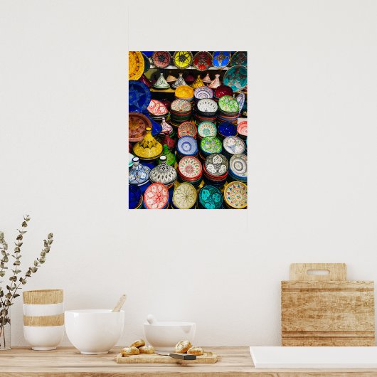 Marrakesh, Marokkaanse aardewerk Poster (Keuken)