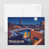 Marrakesh Marokko Briefkaart (Voorkant / Achterkant)