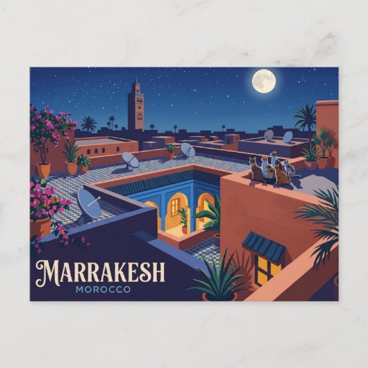 Marrakesh Marokko Briefkaart (Voorkant)