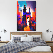 Marrakesh, Marokko(De Rode Stad), Canvas Print (Insitu (Slaapkamer))