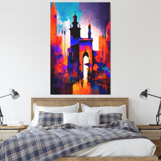 Marrakesh, Marokko(De Rode Stad), Canvas Print (Insitu (Slaapkamer))