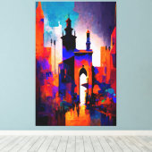 Marrakesh, Marokko(De Rode Stad), Canvas Print (Insitu (Houten vloer))