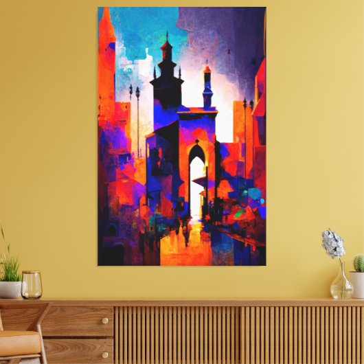 Marrakesh, Marokko(De Rode Stad), Canvas Print (Insitu (Woonkamer))