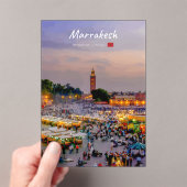 Marrakesh, Marokko - Jemaa el Fnaa plein Acryl Uitnodigingen (Insitu (Draagbaar))