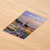 Marrakesh, Marokko - Jemaa el Fnaa plein Acryl Uitnodigingen (Laagn)