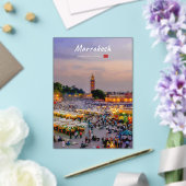 Marrakesh, Marokko - Jemaa el Fnaa plein Acryl Uitnodigingen (Insitu (Huwelijk))