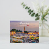 Marrakesh, Marokko - Jemaa el Fnaa plein Briefkaart (Staand voorkant)