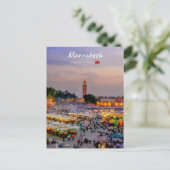 Marrakesh, Marokko - Jemaa el Fnaa plein Briefkaart (Staand voorkant)