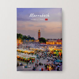 Marrakesh, Marokko - Jemaa el Fnaa plein Button