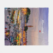 Marrakesh, Marokko - Jemaa el Fnaa plein Fleece Deken (Voorkant (Horizontaal))